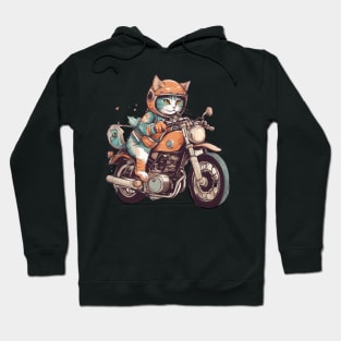 Rider cat  - Kawaii art Hoodie